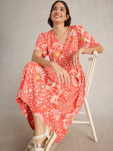 Load image into Gallery viewer, White Stuff - Lucy Midi Dress in Coral Print