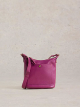 Load image into Gallery viewer, White Stuff - Mini Fern Leather Crossbody in Dark Purple
