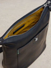Load image into Gallery viewer, White Stuff - Mini Fern Leather Crossbody in Dark Navy