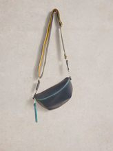 Load image into Gallery viewer, White Stuff - Mini Sebby Leather Sling Bag in Navy Multi