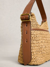 Load image into Gallery viewer, White Stuff - Mini Sophia Raffia Crossbody in Dark Natural