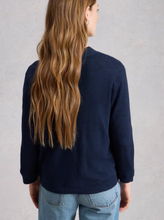Load image into Gallery viewer, White Stuff - Nova Linen Blend Cardi in Dark Navy
