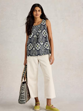 Load image into Gallery viewer, White Stuff - Paradise Cotton Vest in Navy Print