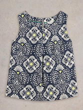 Load image into Gallery viewer, White Stuff - Paradise Cotton Vest in Navy Print