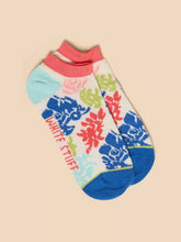 Load image into Gallery viewer, White Stuff - Pastel Floral Trainer Socks - Ivory Multi