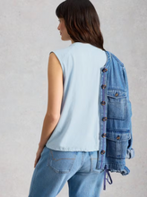 Load image into Gallery viewer, White Stuff - Peony Sleeveless Shirt in Mid Blue