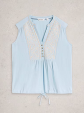 Load image into Gallery viewer, White Stuff - Peony Sleeveless Shirt in Mid Blue