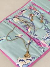 Load image into Gallery viewer, White Stuff - Printed Jewellery Roll in Blue Print