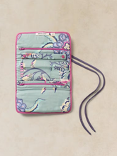 Load image into Gallery viewer, White Stuff - Printed Jewellery Roll in Blue Print