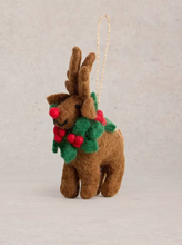 Load image into Gallery viewer, White Stuff - Reindeer Wreath Hanging Decoration