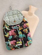 Load image into Gallery viewer, White Stuff - Reversible Hot Water Bottle - Black Print