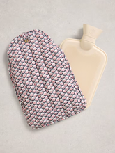 Load image into Gallery viewer, White Stuff - Reversible Hot Water Bottle in Blue Multi
