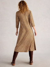 Load image into Gallery viewer, White Stuff - Rua Jersey Shirt Dress in Chartreuse Print