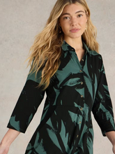 Load image into Gallery viewer, White Stuff - Rua Jersey Shirt Dress - Green Print