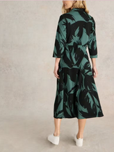 Load image into Gallery viewer, White Stuff - Rua Jersey Shirt Dress - Green Print