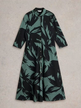 Load image into Gallery viewer, White Stuff - Rua Jersey Shirt Dress - Green Print