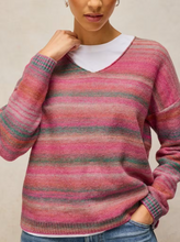 Load image into Gallery viewer, White Stuff - Spacedye V Neck Jumper in Pink Multi