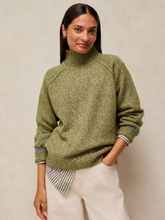 Load image into Gallery viewer, White Stuff - Talia Nep High Neck Jumper in Mid Green