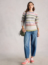 Load image into Gallery viewer, White Stuff - Talia Nep Stripe Jumper in Grey Multi