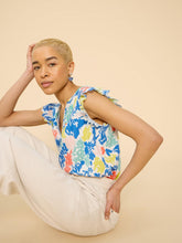 Load image into Gallery viewer, White Stuff - Tessa Woven Frill Top - White Print