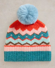 Load image into Gallery viewer, White Stuff - Zig Zag Fairisle Beanie - Teal Multi