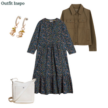 Load image into Gallery viewer, White Stuff - Naya Jersey Dress - Navy Multi