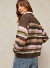 Load image into Gallery viewer, White Stuff - Blurred Stripe Jumper in Brown Multi