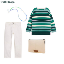Load image into Gallery viewer, White Stuff - Jana Stripe Jumper - Green Multi