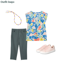 Load image into Gallery viewer, White Stuff - Tessa Woven Frill Top - White Print