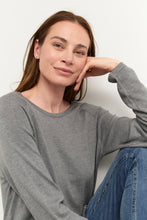 Load image into Gallery viewer, Culture - Annemarie Solid Jumper - Mid Grey Melange