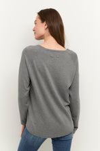 Load image into Gallery viewer, Culture - Annemarie Solid Jumper - Mid Grey Melange