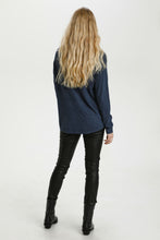 Load image into Gallery viewer, Culture - Annemarie Solid Jumper - Blue Iris Melange