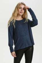 Load image into Gallery viewer, Culture - Annemarie Solid Jumper - Blue Iris Melange
