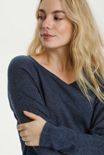 Load image into Gallery viewer, Culture - Annemarie Solid Jumper - Blue Iris Melange