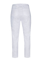 Load image into Gallery viewer, Robell - 51560 54401 Bella 09 Jacquard Trousers - White 10
