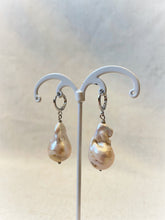 Load image into Gallery viewer, Alice Rose Jewellery - Big Pearl Hoop Earrings Silver
