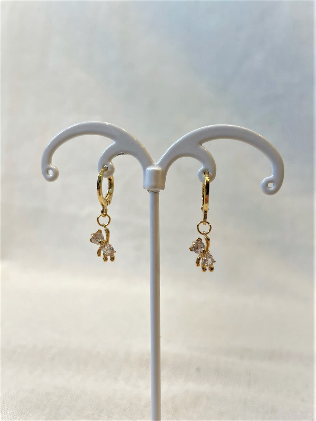 Alice Rose Jewellery - Gold Bear Earrings