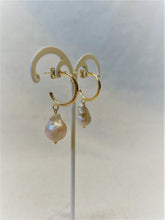 Load image into Gallery viewer, Alice Rose Jewellery - Gold Big Hoop &amp; Pearl Earrings
