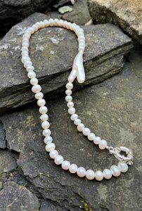 Alice Rose Jewellery - Medium Pearl Necklace With Long Pearl