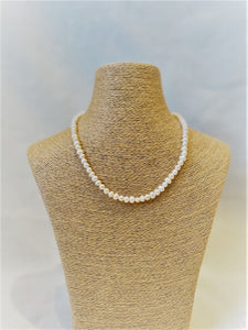 Alice Rose Jewellery - Medium Pearl Necklace With Circle Clasp
