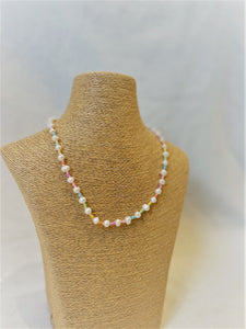 Alice Rose Jewellery - Pastel Rainbow Pearl Necklace