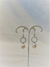 Load image into Gallery viewer, Alice Rose Jewellery - Silver Circle Pearl Earrings
