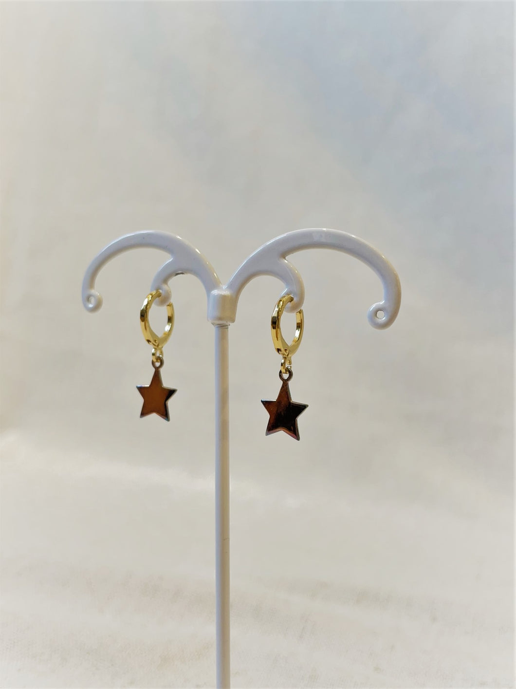 Alice Rose Jewellery - Star Hoops Gold