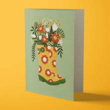 Load image into Gallery viewer, Bird &amp; Co Studio - Spring Wellies Greeting Card

