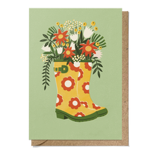 Load image into Gallery viewer, Bird &amp; Co Studio - Spring Wellies Greeting Card
