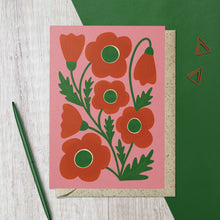 Load image into Gallery viewer, Bird &amp; Co Studio - Corn Poppy Reusable Card
