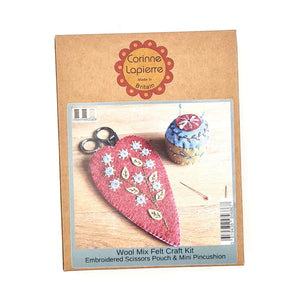 Corinne Lapierre - Mini Felt Craft Kit Scissors Pouch & Pin Cushion
