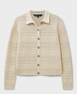 Crew Clothing - Exmouth Collar Cardigan in Oatmeal