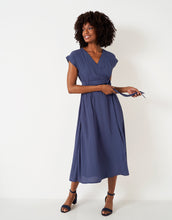 Load image into Gallery viewer, Crew Clothing - Gemma Plain Wrap Dress - Navy
