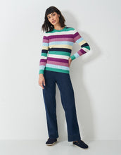 Load image into Gallery viewer, Crew Clothing - Heritage Cable Crew Neck Jumper in Multi Stripe
